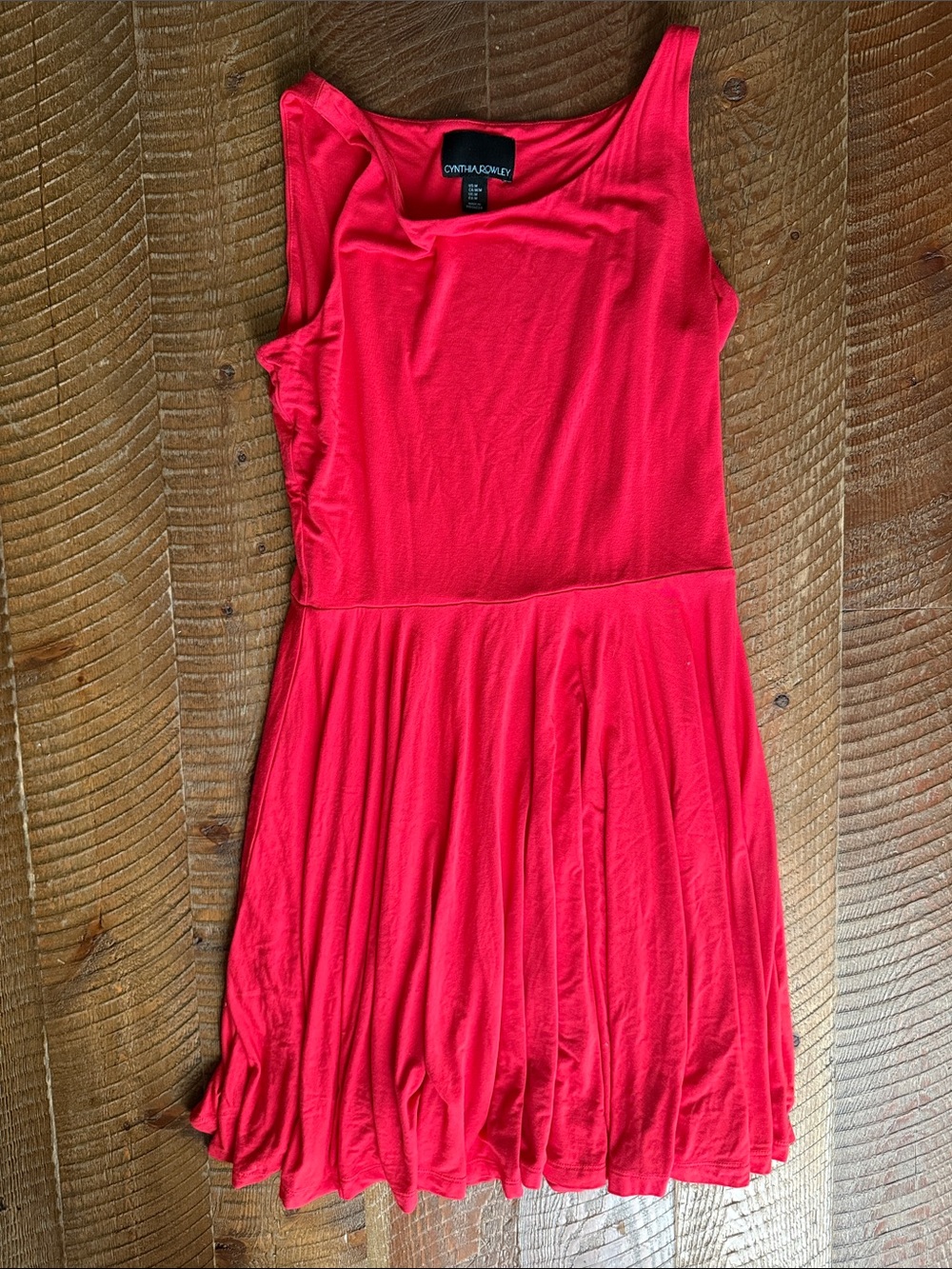 Cynthia Rowley Red Sleeveless Fit-and-Flare Dress